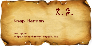 Knap Herman névjegykártya